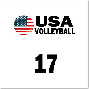 USA Volleyball #17 T-shirt Design Posters and Art